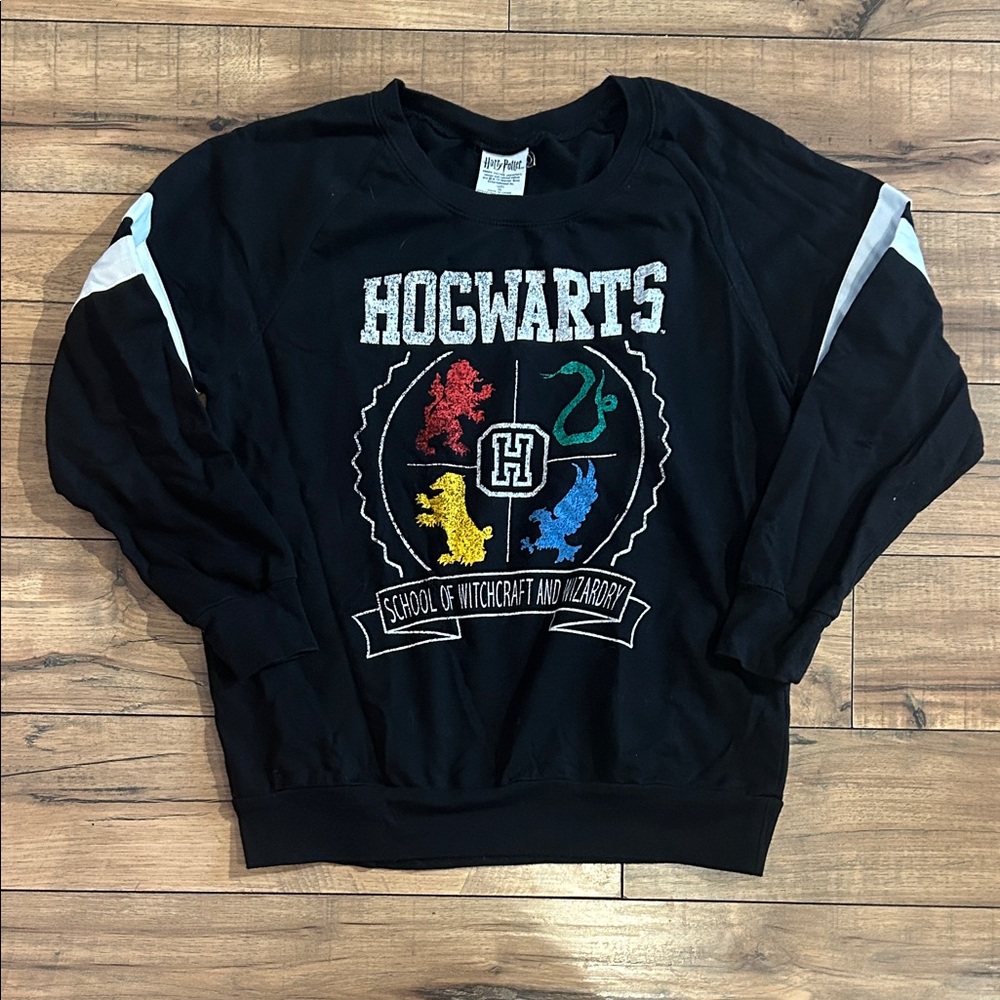 Hogwarts Black Long Sleeve Crewneck Sweatshirt